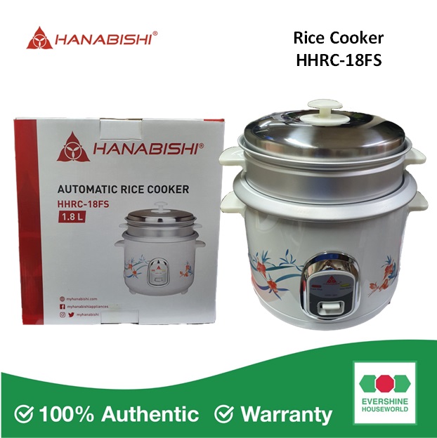 HANABISHI 10 CUPS RICE COOKER WITH STEAMER HHRC18FS Lazada PH