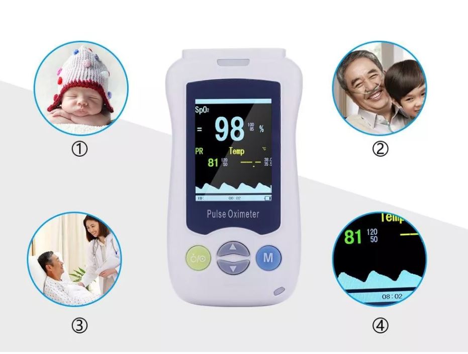 Yonker New Handheld Pulse Oximeter Portable blood oxygen Heart Rate Monitor For Newborns Child