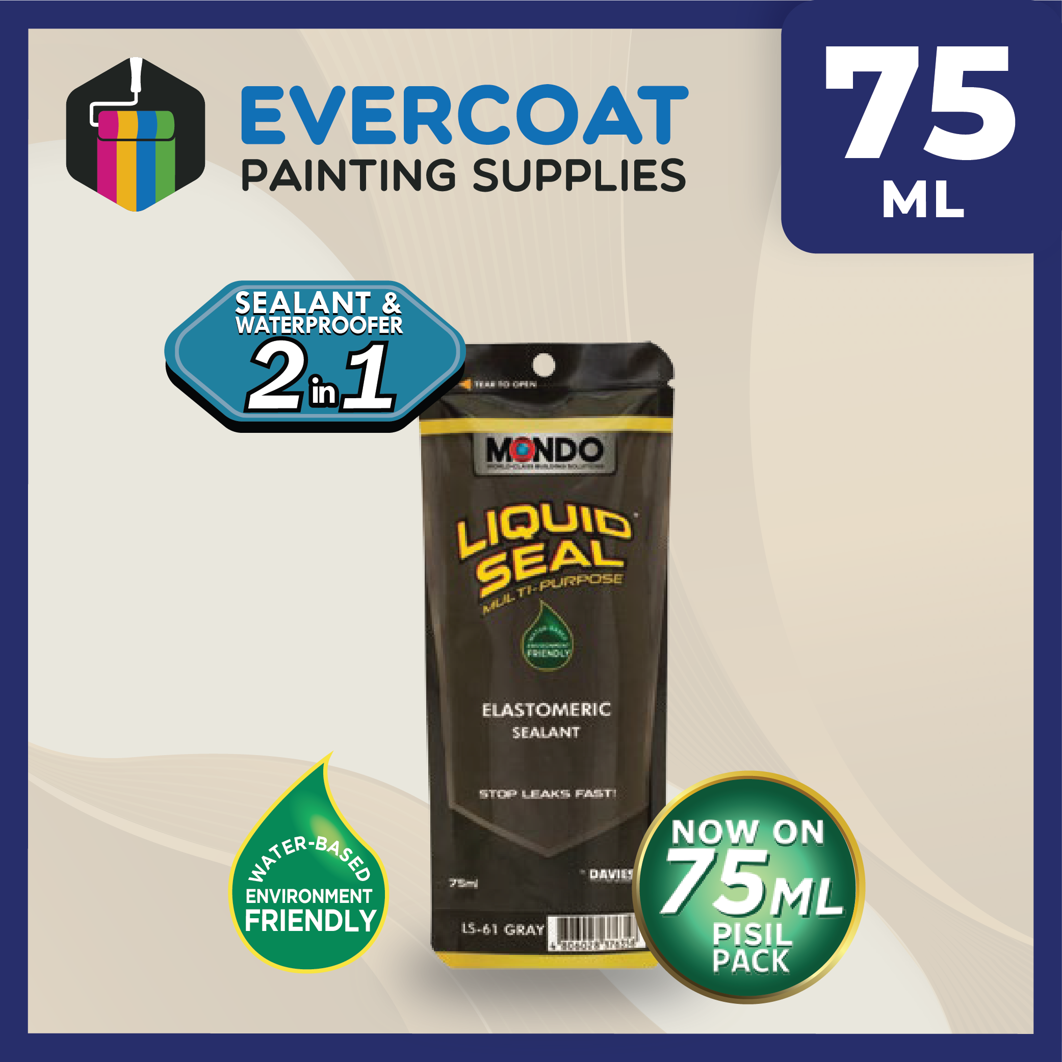 Mondo Liquid Seal Elastomeric Sealant & Waterproofer 75ml Lazada PH