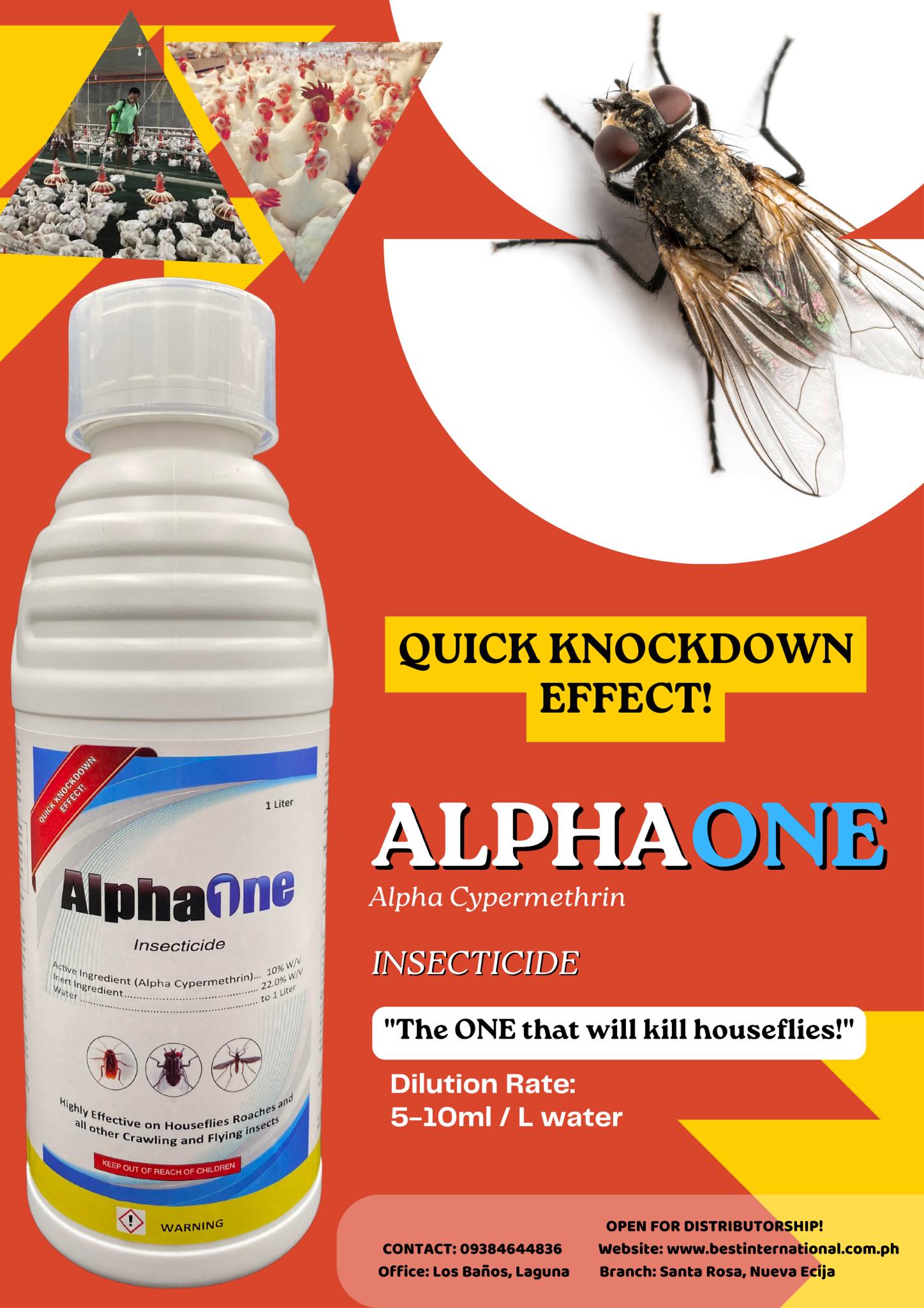 New AlphaOne Alpha Cypermethrin 1L Dengue Langaw Langgam Ants ULV