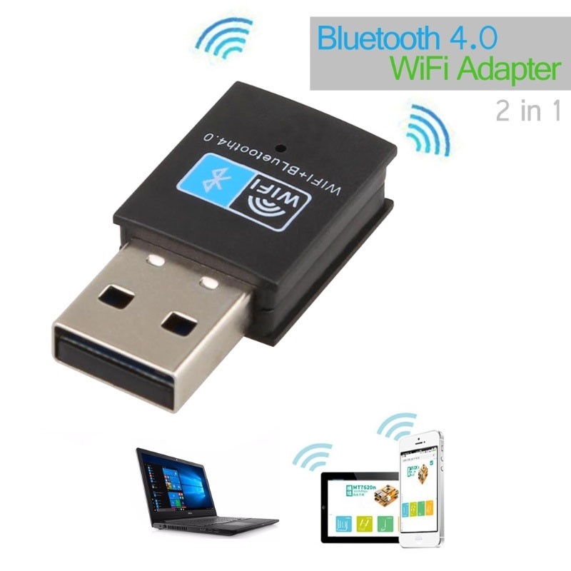 Wireless WiFi Bluetooth Adapter 2 in 1 adapter wifi dongle 300Mbps USB