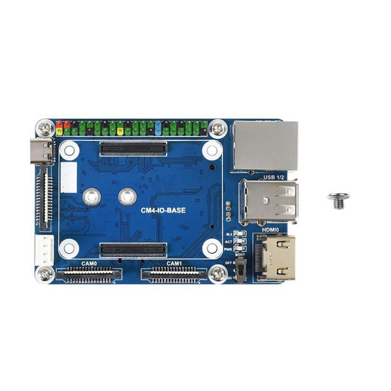 Mini Base USB HUB IO Expansion Board for RPI Raspberry Pi Compute Module 4 CM4 , with 40PIN GPIO Interface RJ45 Ethernet
