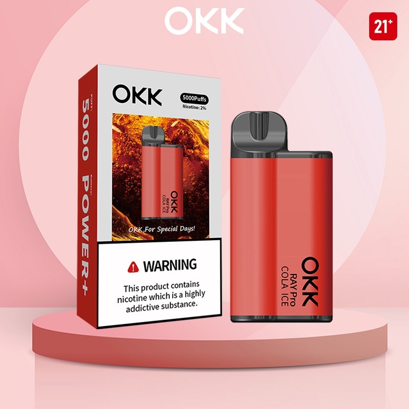 5000 puffs Disposable vape pod chargeable 650mAh 12ml OKK Ray pro