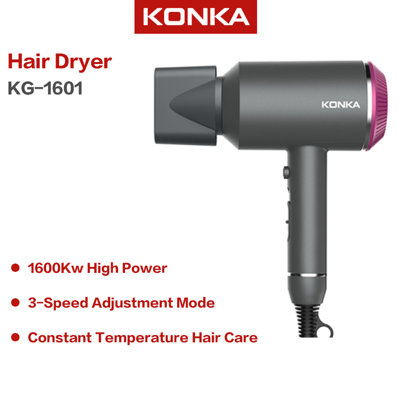 KONKA 1000W/1600W Anion Hair Dryer Hair Blower Portable Hair Dryer ...