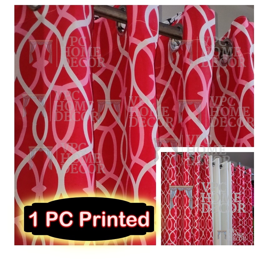 1pc Printed Curtain Grommet With Ring, Do Curtains Come In 78 Inch Length