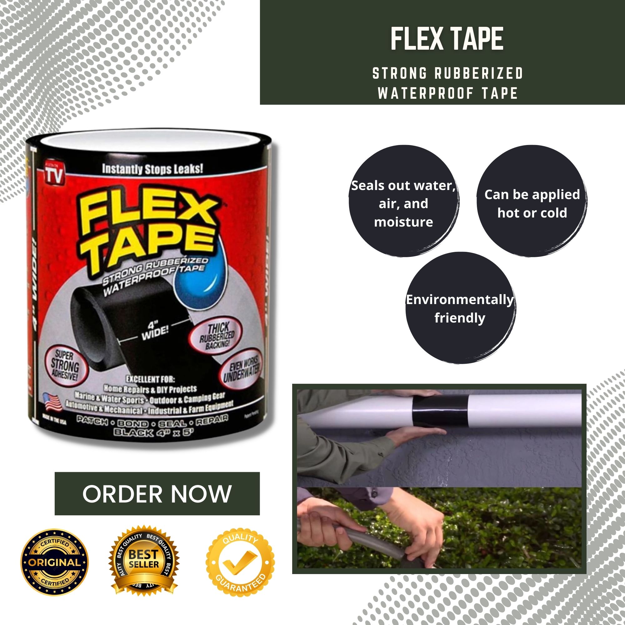 ORIGINAL NEW FLEX / TAPE SELF ADHESIVE FLASHING TAPE , Flex / tape