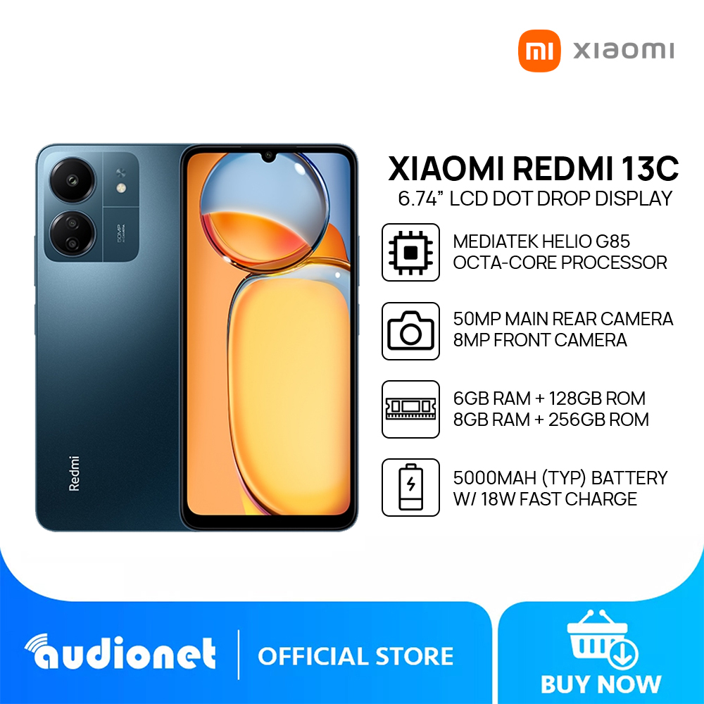Xiaomi Redmi 13C (6GB + 128GB) Navy Blue Smartphone, Mobile