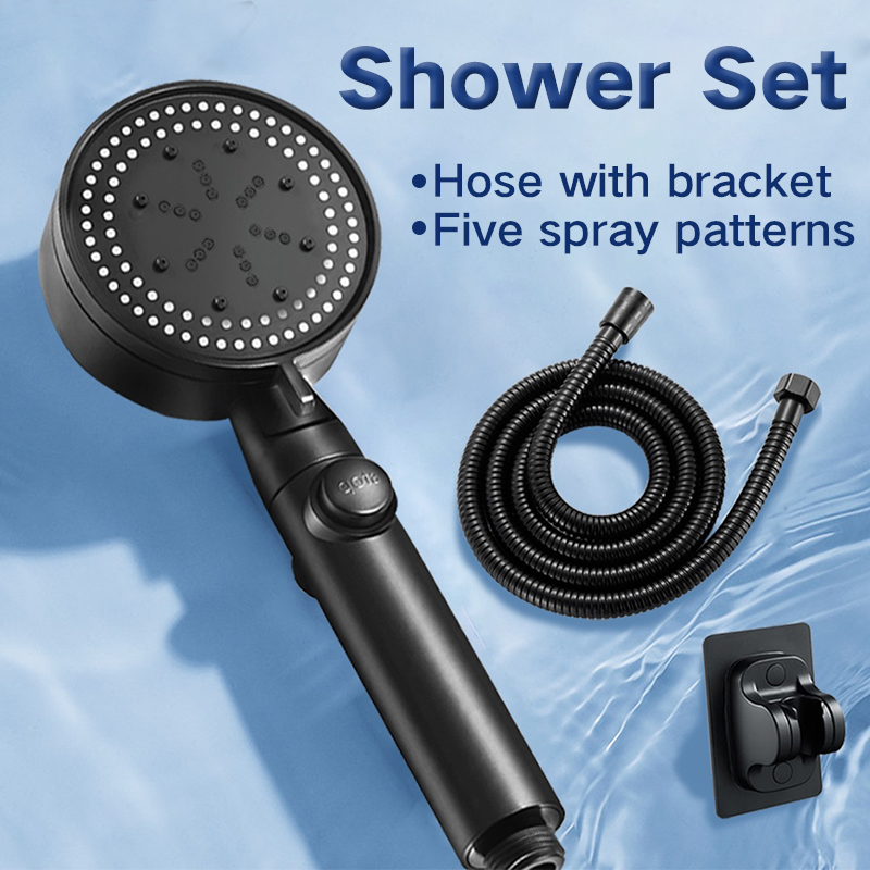 3 in 1 Shower Head Set With Hose Set Shower Set High Pressure Bathroom Shower 5 Spray Modes