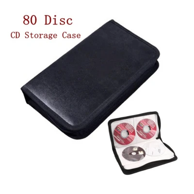 OPBWQH For VCD DVD CD 80 Sleeve Carry Pouch Holder Storage Case Binder Organizer Box Carry Bag Disc Wallet