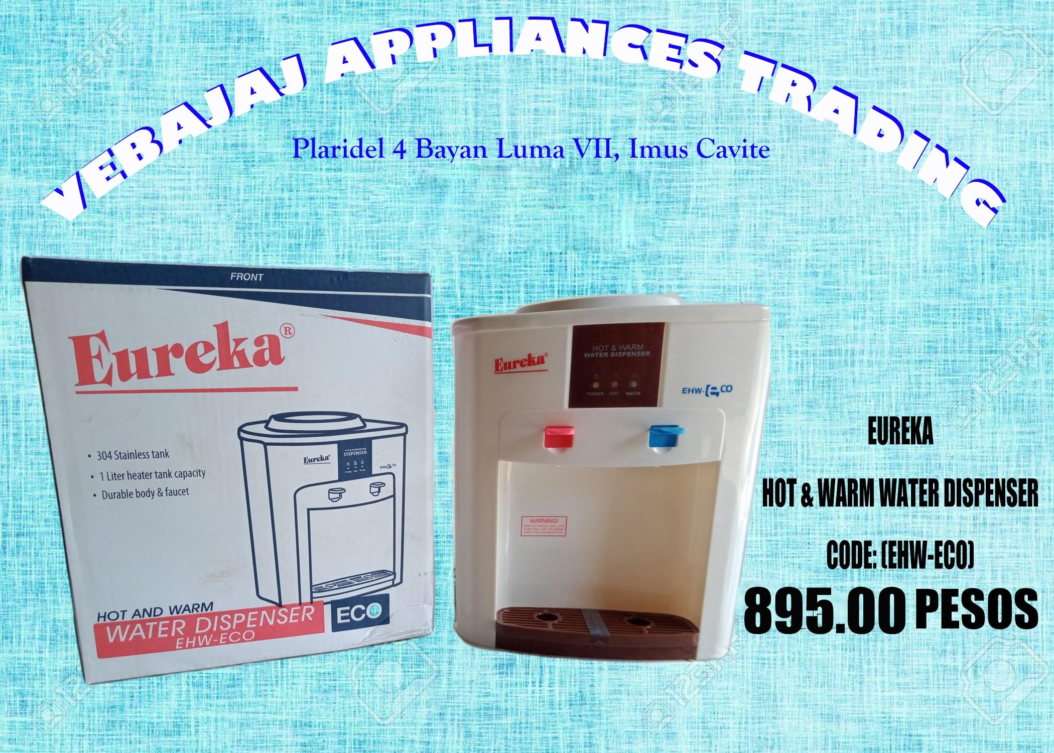 EUREKA HOT AND WARM WATER DISPENSER