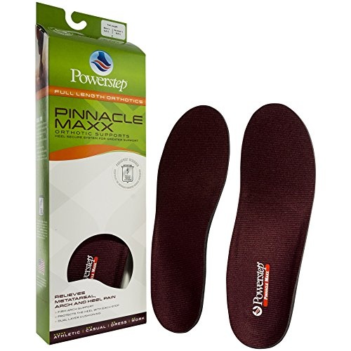 Powerstep Pinnacle Maxx Full Length Orthopedic Foot Insoles Size C