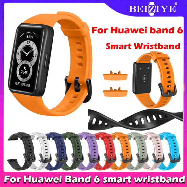 For Huawei Band 6 Dây đeo cổ tay thông minh Silicone mềm for Huawei Band 6 Dây đeo thay thế