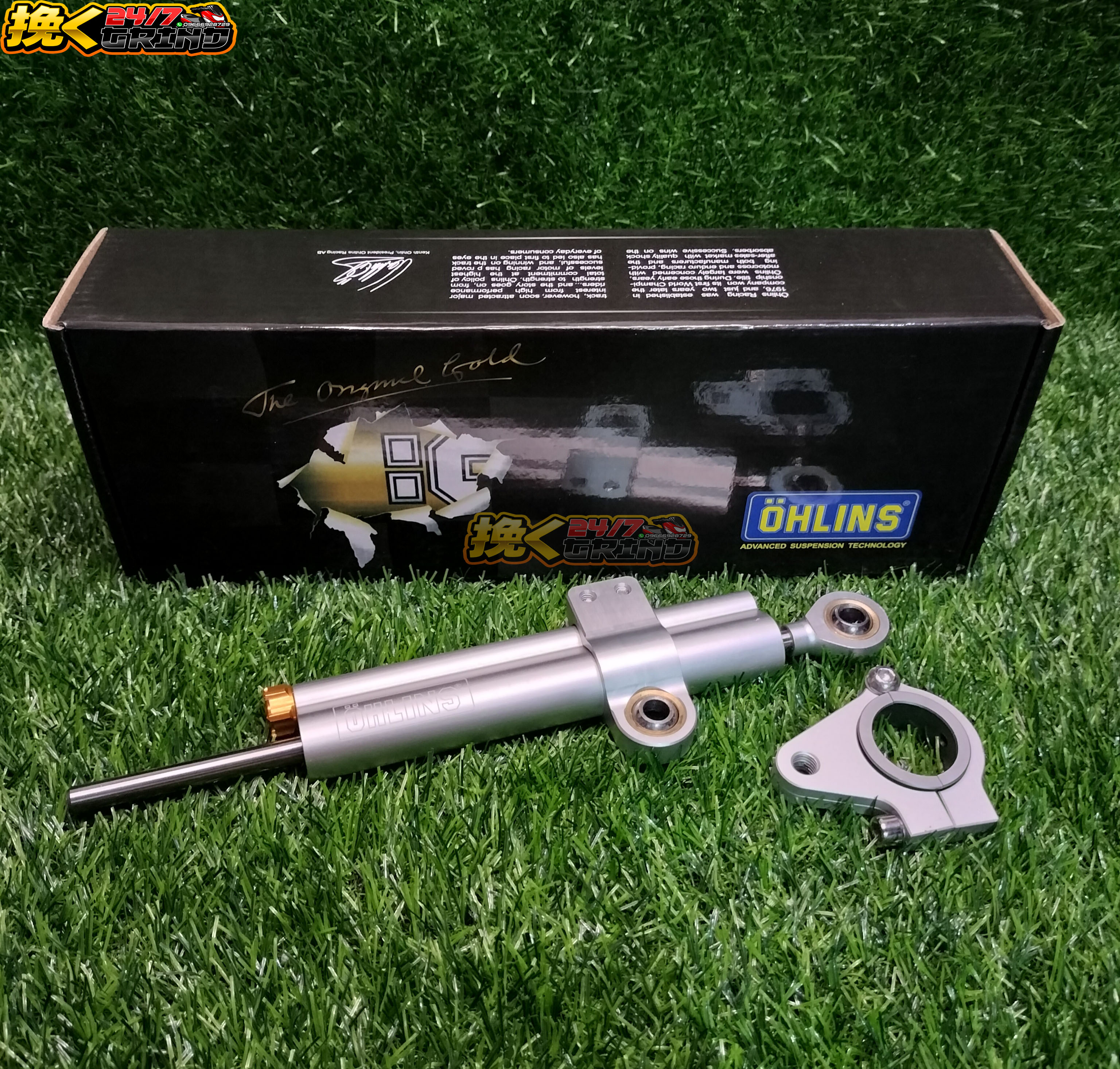 OHLINS STEERING DAMPER STABILIZER WITH BRACKET ( PREMIUM ) THAILAND