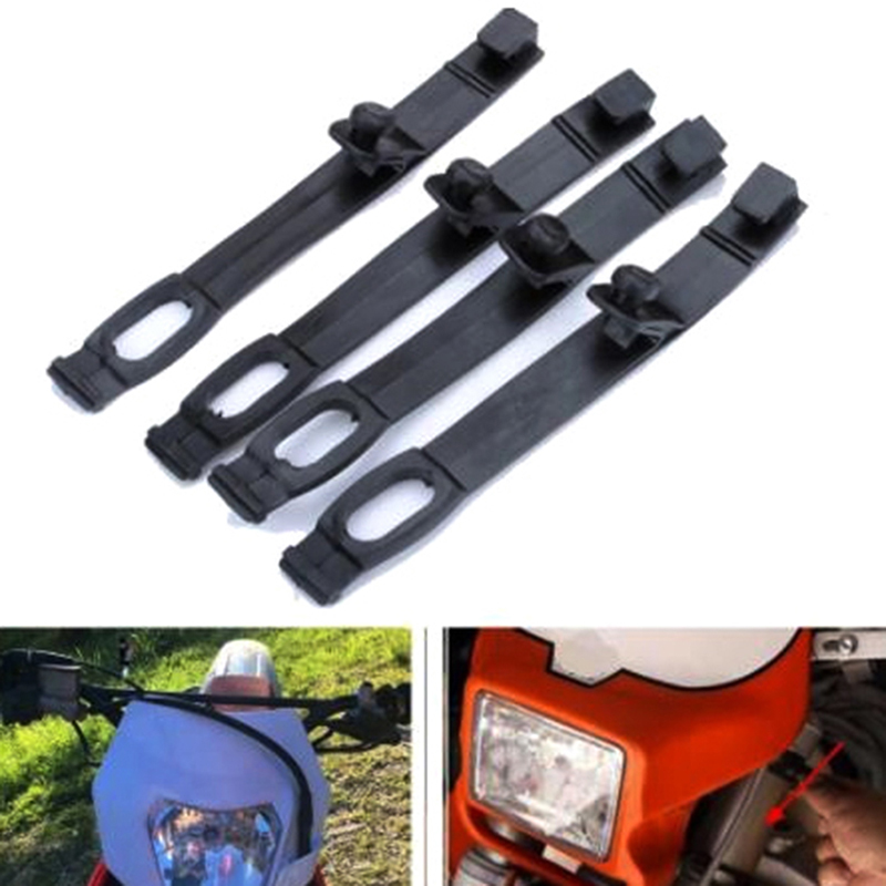 4pcs Headlight Rubber Straps Motorcycle Headlight Straps Fix Brackets ...