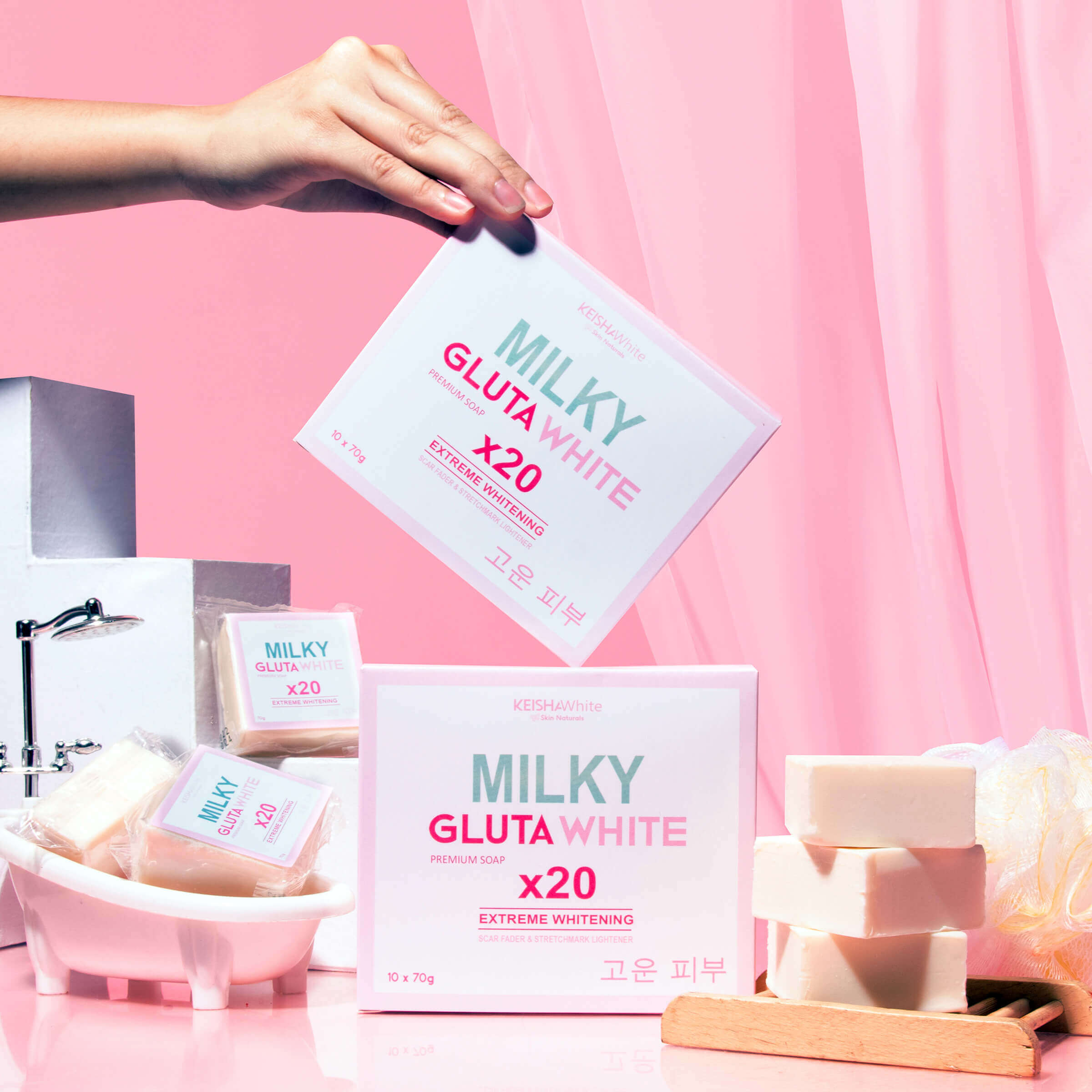 Milky Gluta White Pcs X Extreme Whitening Soap By Keisha White For Scars Stretch Marks