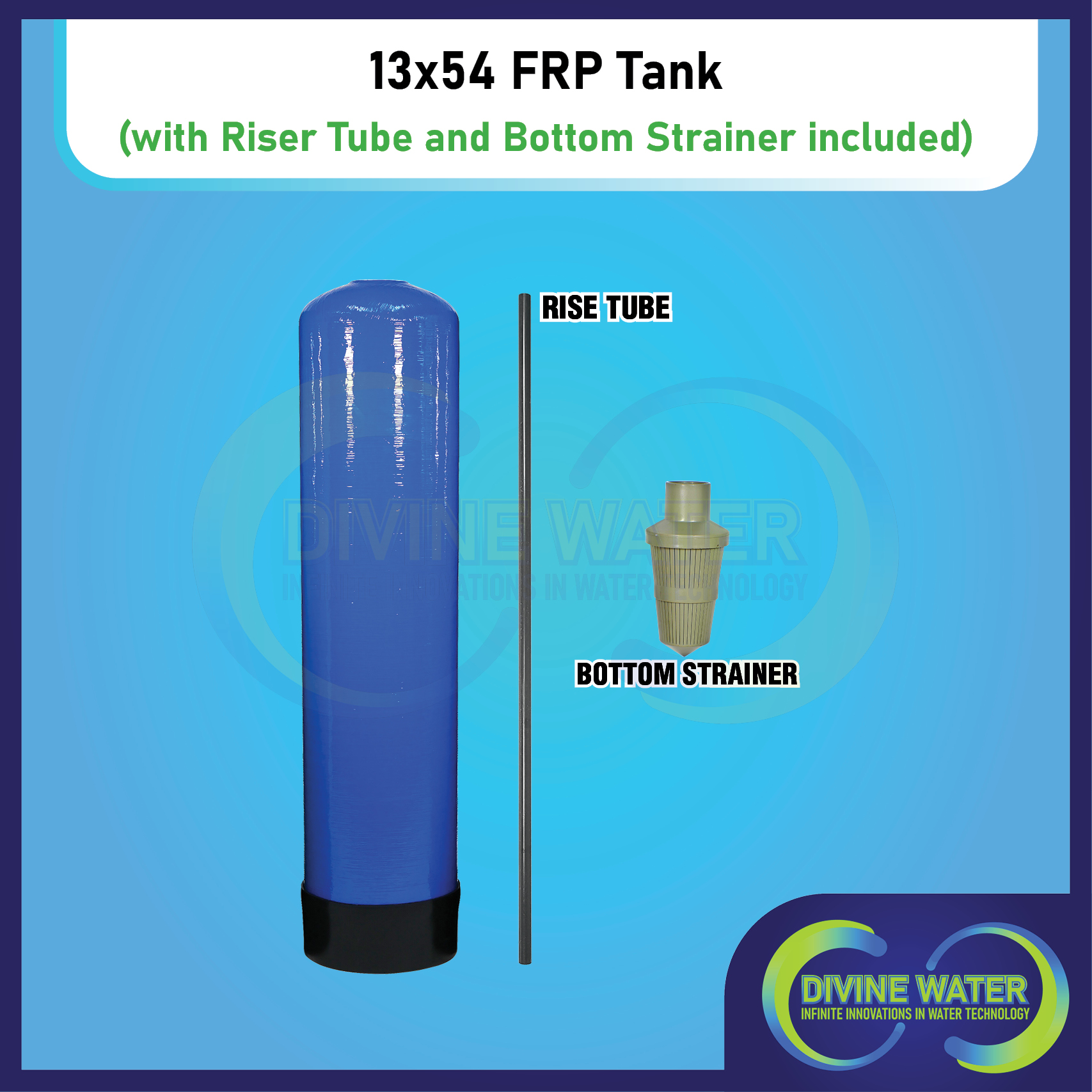 FRP Tank 13x54 Complete with bottom strainer and riser tube Lazada PH