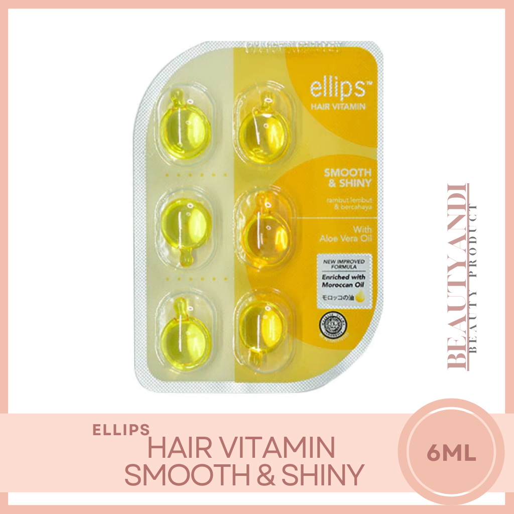 ELLIPS Hair Vitamin Smooth and Shiny 6s 6ml Hair Care Hair and Scalp Treatment Vitamin