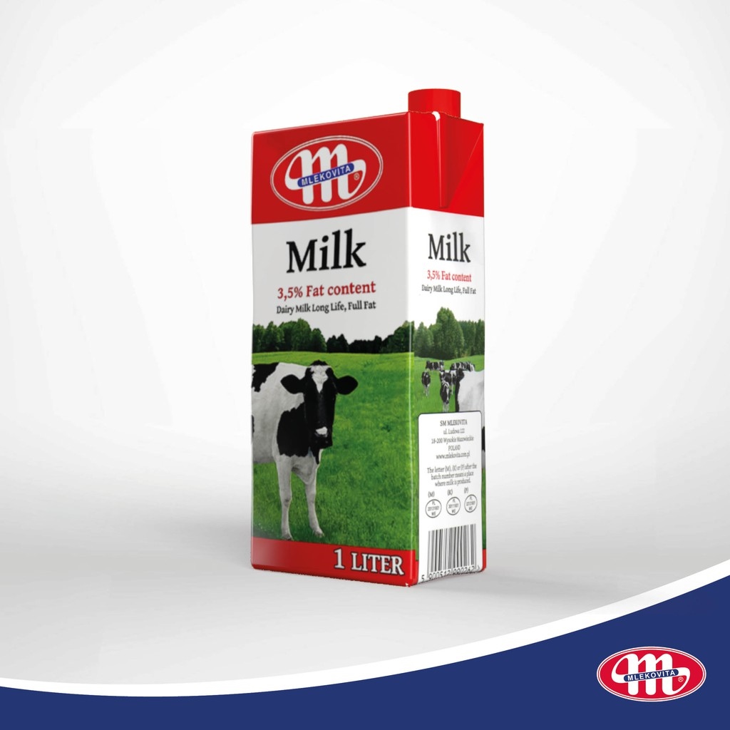 Mlekovita Full Cream UHT Milk (3.5 Fat Content) 1000mL / 1 Liter