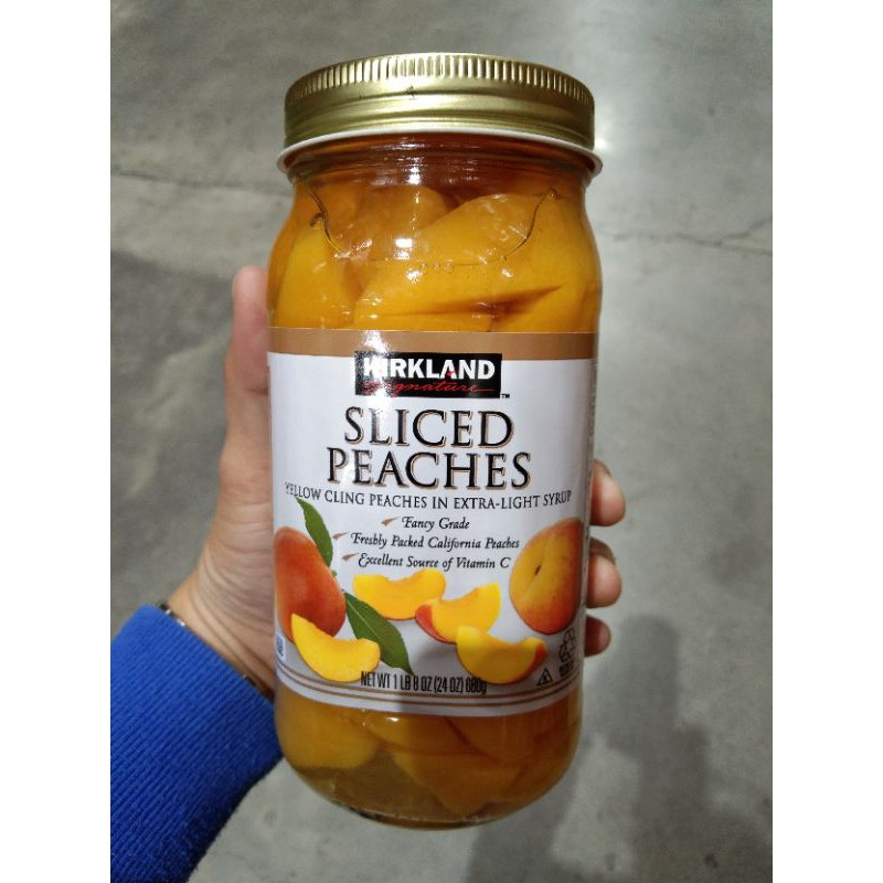 Kirkland Signature Sliced Peaches Yellow Cling Peaches in ExtraLight