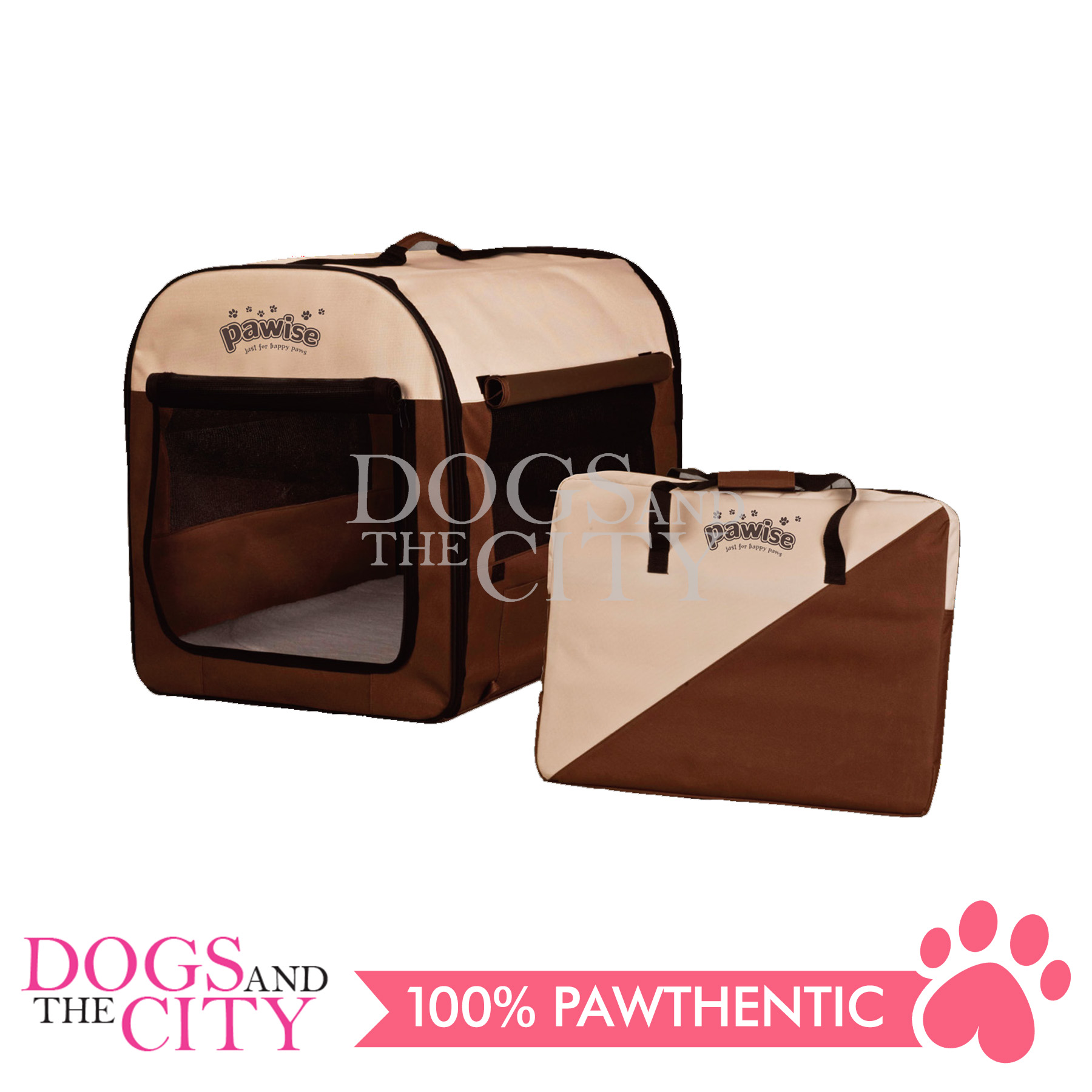 PAWISE 12527 Foldable Soft Dog Crate Pet Kennel House, Portable Crate
