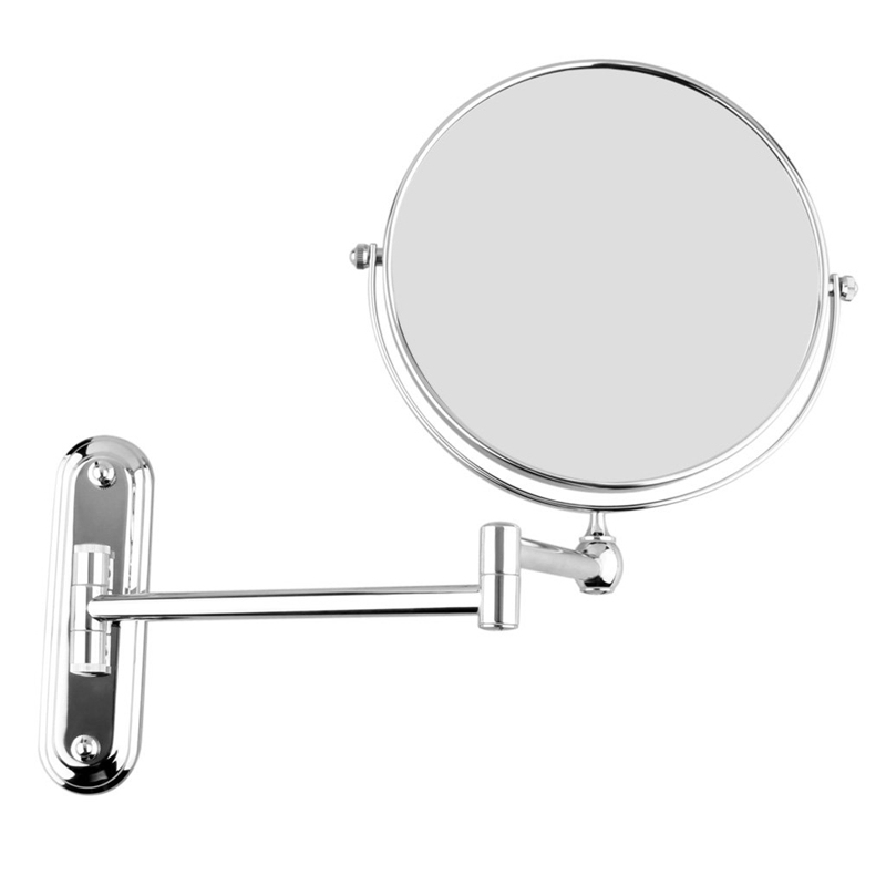 Silver Extending 8 inches cosmetic wall mounted make up mirror shaving bathroom mirror 3x Magnification giá rẻ