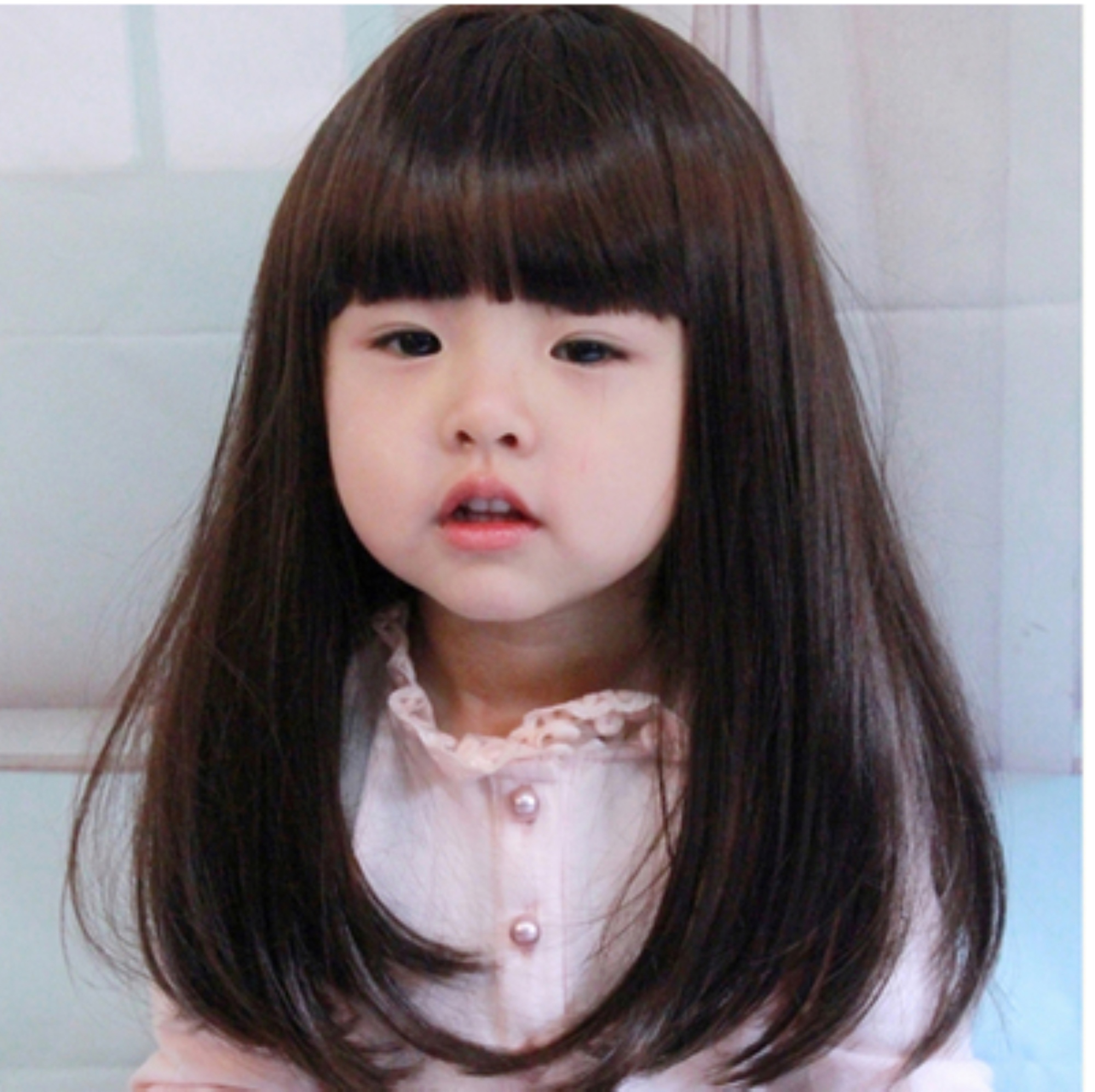Korean wig】 Han edition children baby wig pictures hair pictorial  photography tire girls bang short curl hair collar for a horse mail |  Lazada PH