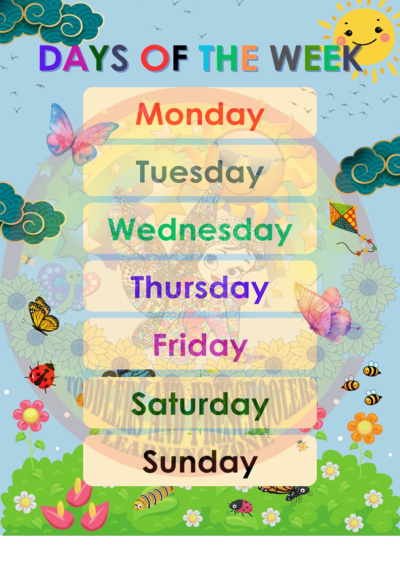 The Days of the Week Laminated Chart! | Lazada PH