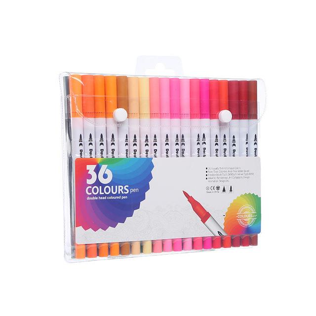 6-262 Colors Art Markers Pens Painting Set Double Head Brush Drawing  Highlighter Professional Manga School Supplies Stationery
