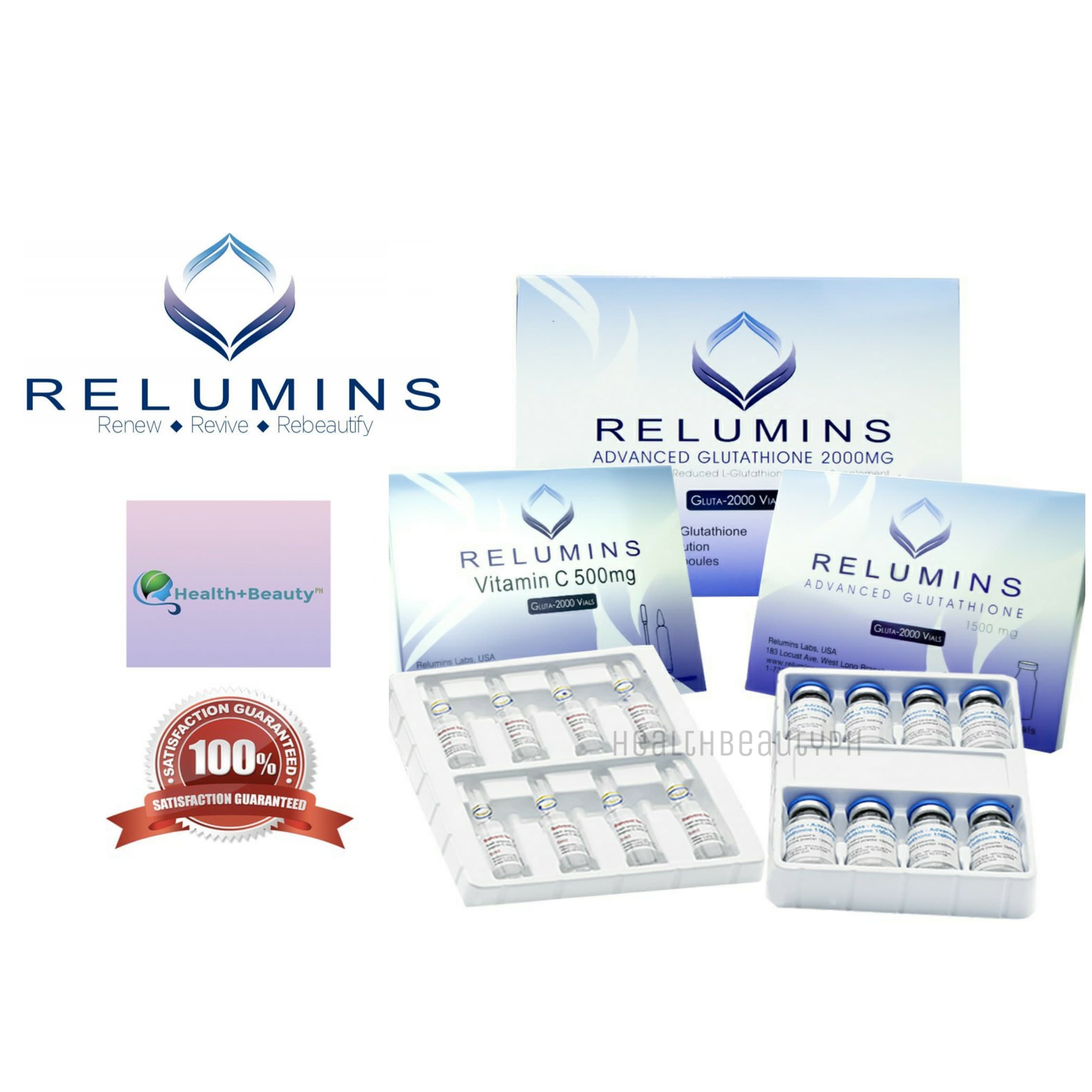 Relumins Advanced Glutathione with Vitamin C Sublingual 2000mg IV 8