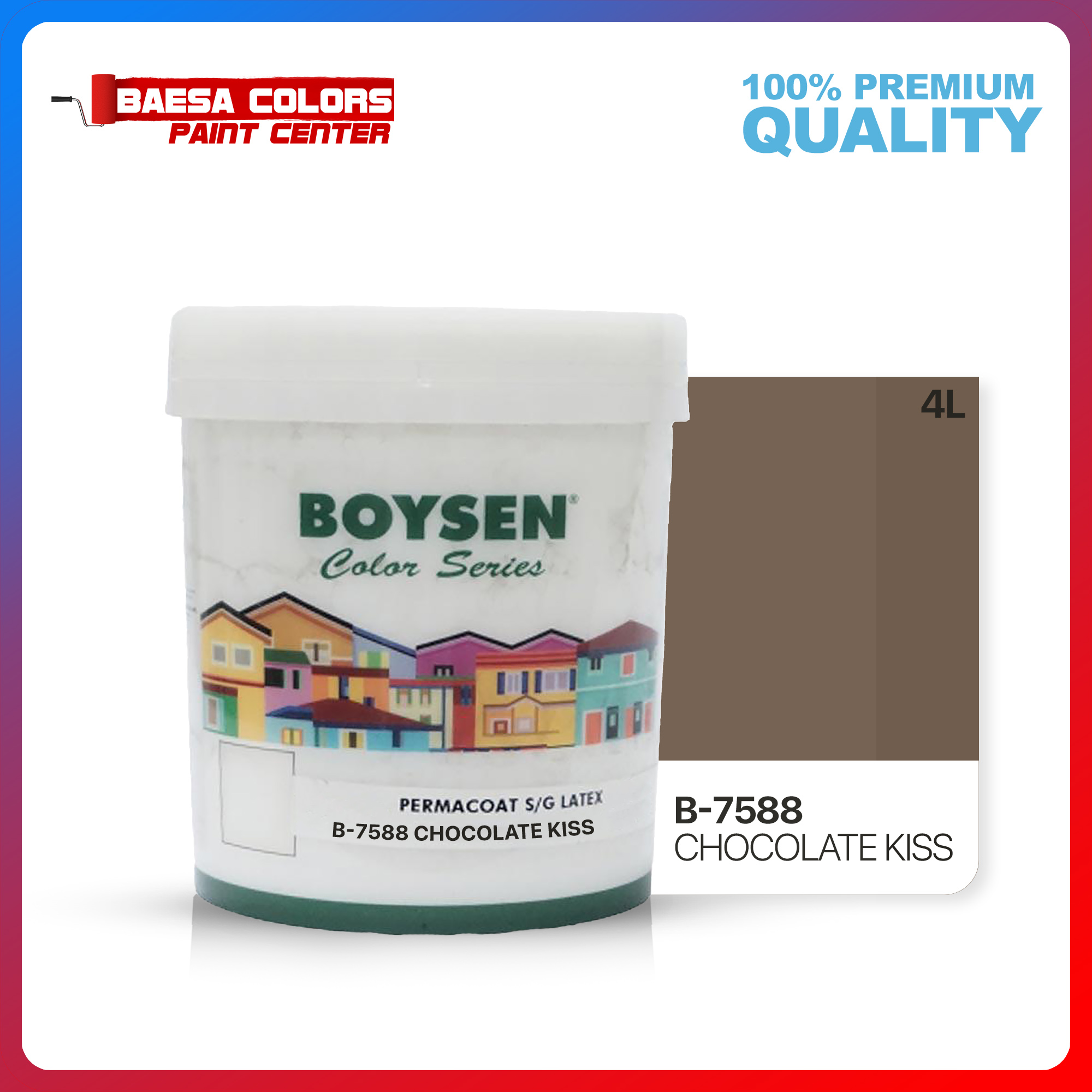 BOYSEN B7588 CHOCOLATE KISS SEMI GLOSS LATEX 4L Lazada PH
