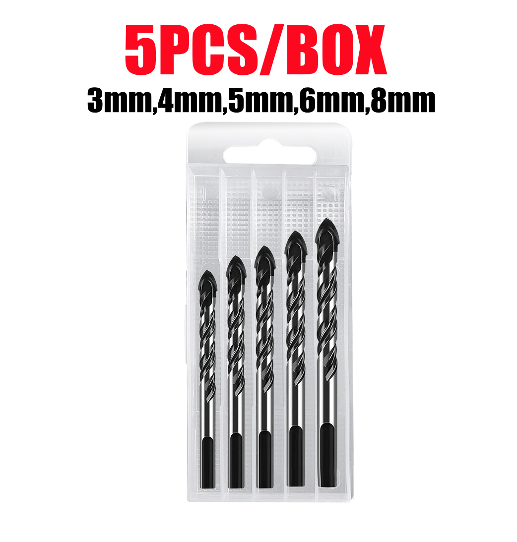Discount 5 Pieces MultiMaterial Tungsten Carbide Drill Bit Set for