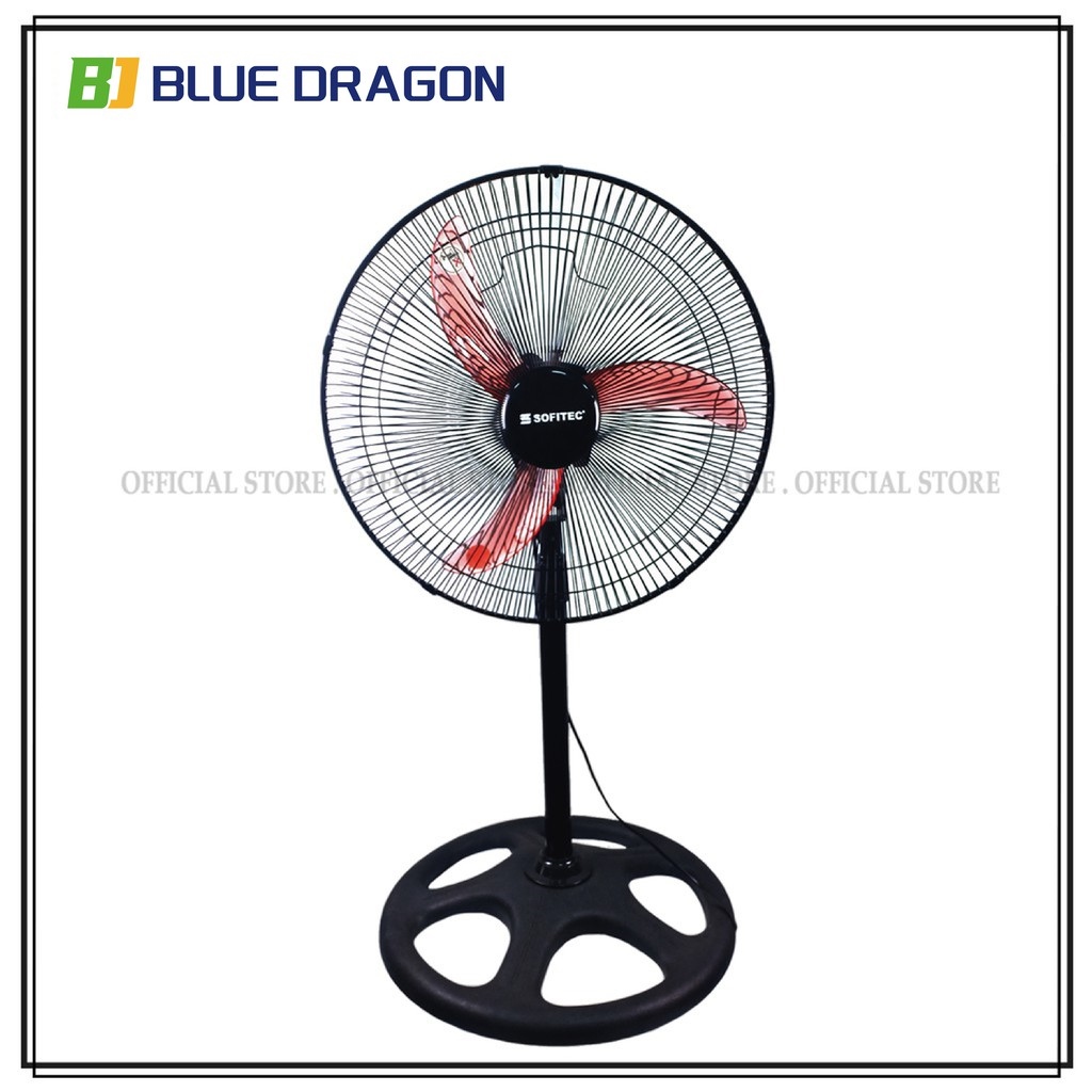 2022 Electric fan۩ Black Stand Fan 18 Inches Plastic Blade Electric Fan Cooler Cooling Floor Fan