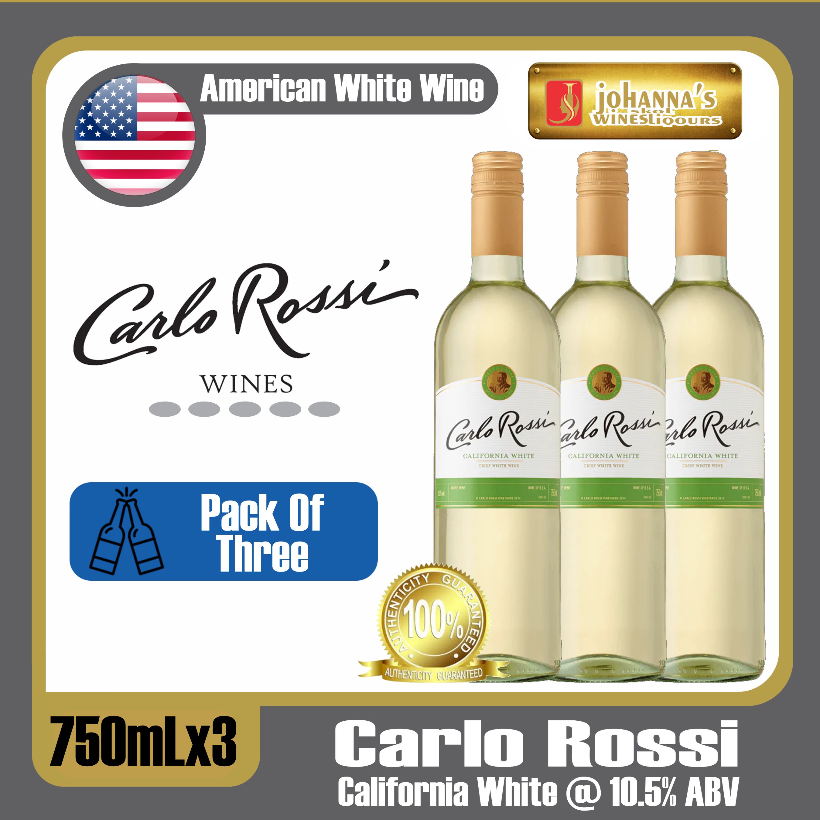 Carlo Rossi California White 750mL White Wine (Pack of 3) Lazada PH