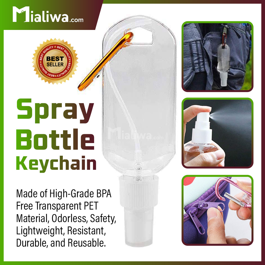Spray Bottle Keychain 60ML Alcohol Sprayer Disinfection Dispenser
