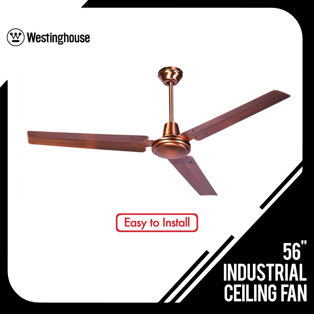 Westinghouse Industrial Ceiling Fan 56 Inches Antique Copper Three Blade Electric Fan That Helps Purify Air By Drawing In Healthy Fresh Breeze Co Ban Kiat Hardware Lazada Ph