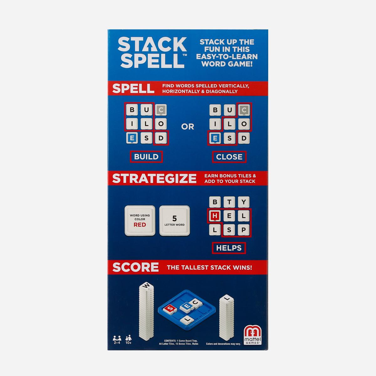Mattel Stack Spell Board Game review and price