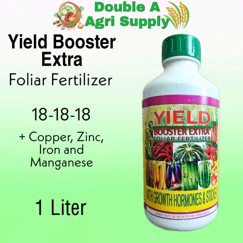 Yield Booster Extra Foliar Fertilizer With Growth Hormones and Sticker