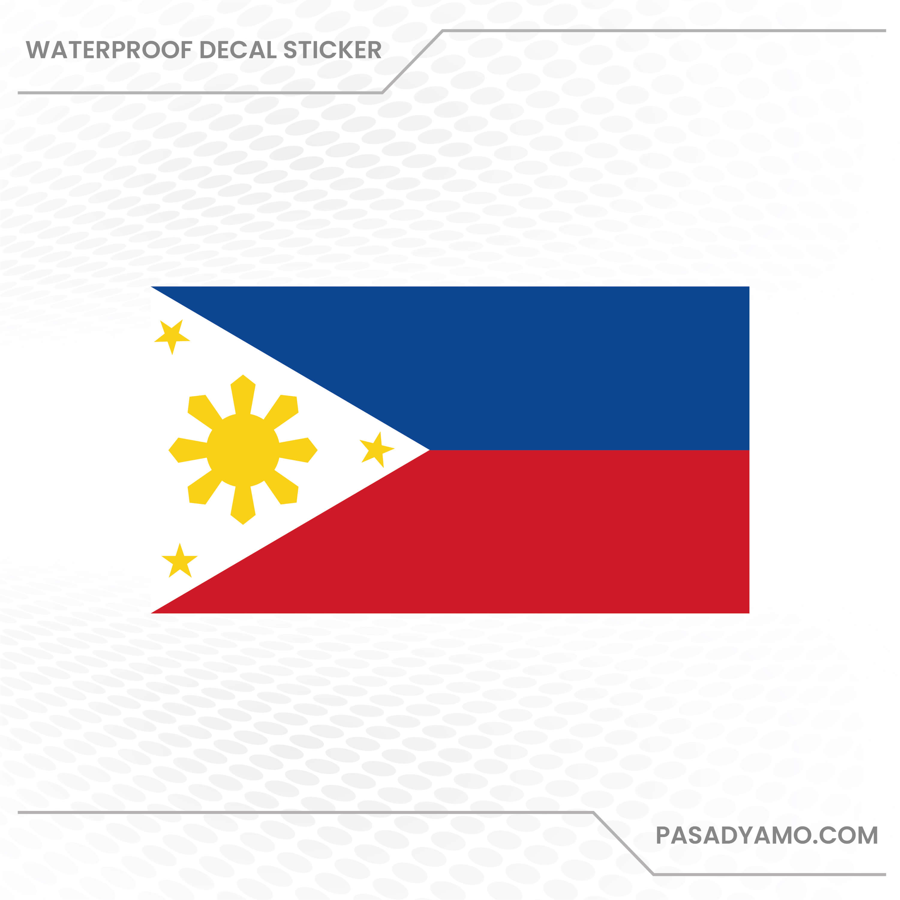 Philippine Flag Decal Sticker for Cars Motorcycles Laptops Skateboards
