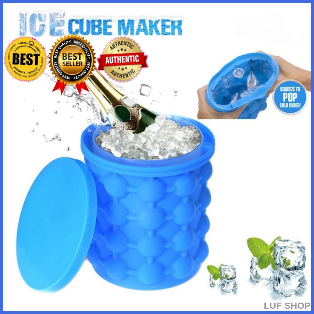  Silicone Ice Maker, Silicone Bucket with Lid Makes Small Size  Nugget Ice Chips for Soft Drinks, Cocktail Ice, Wine on Ice, Crushed Ice  Maker Bucket Ice Tray Silicon Ice Cube Molds