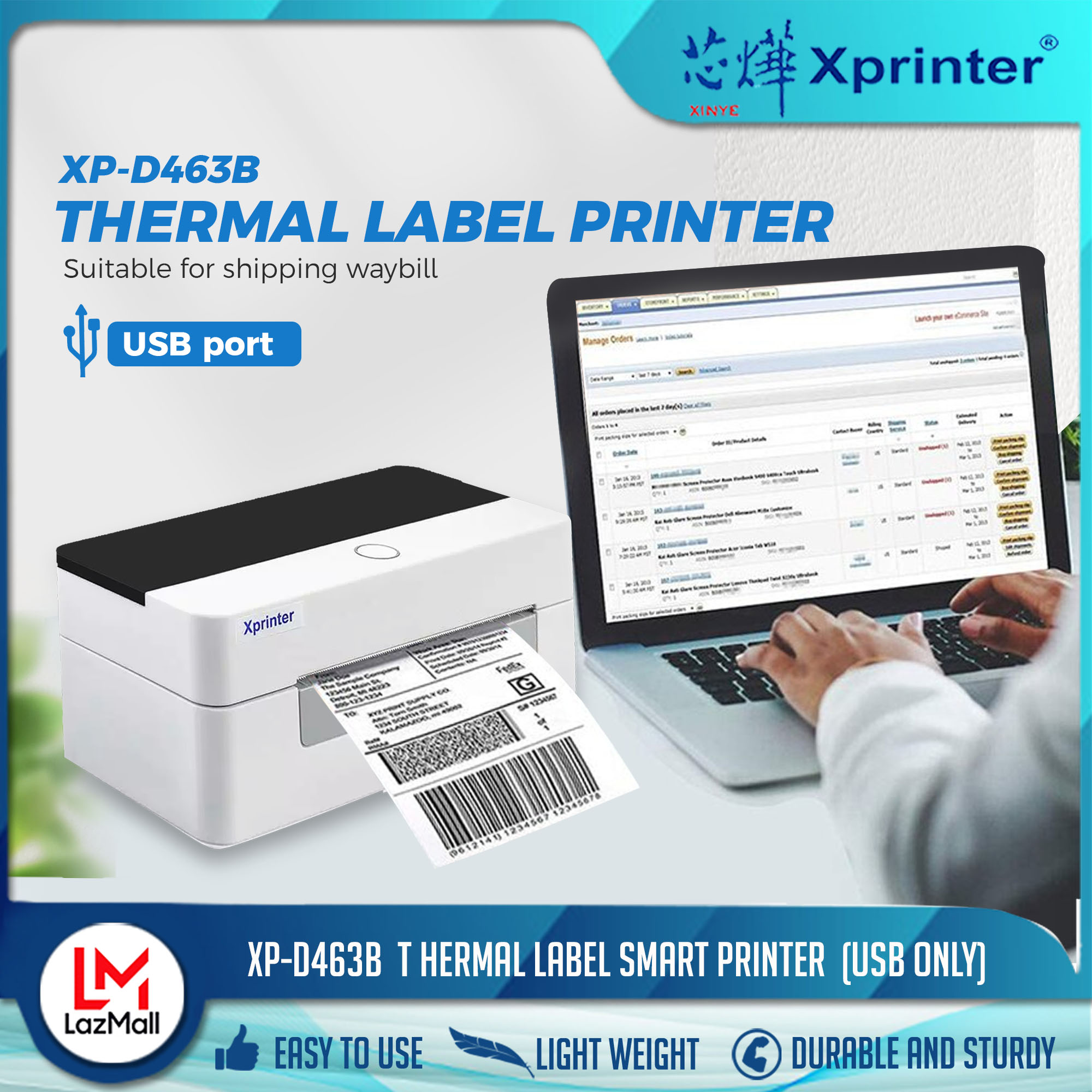 Xprinter XPD463B Thermal Label Printer (USB ONLY) Lazada PH