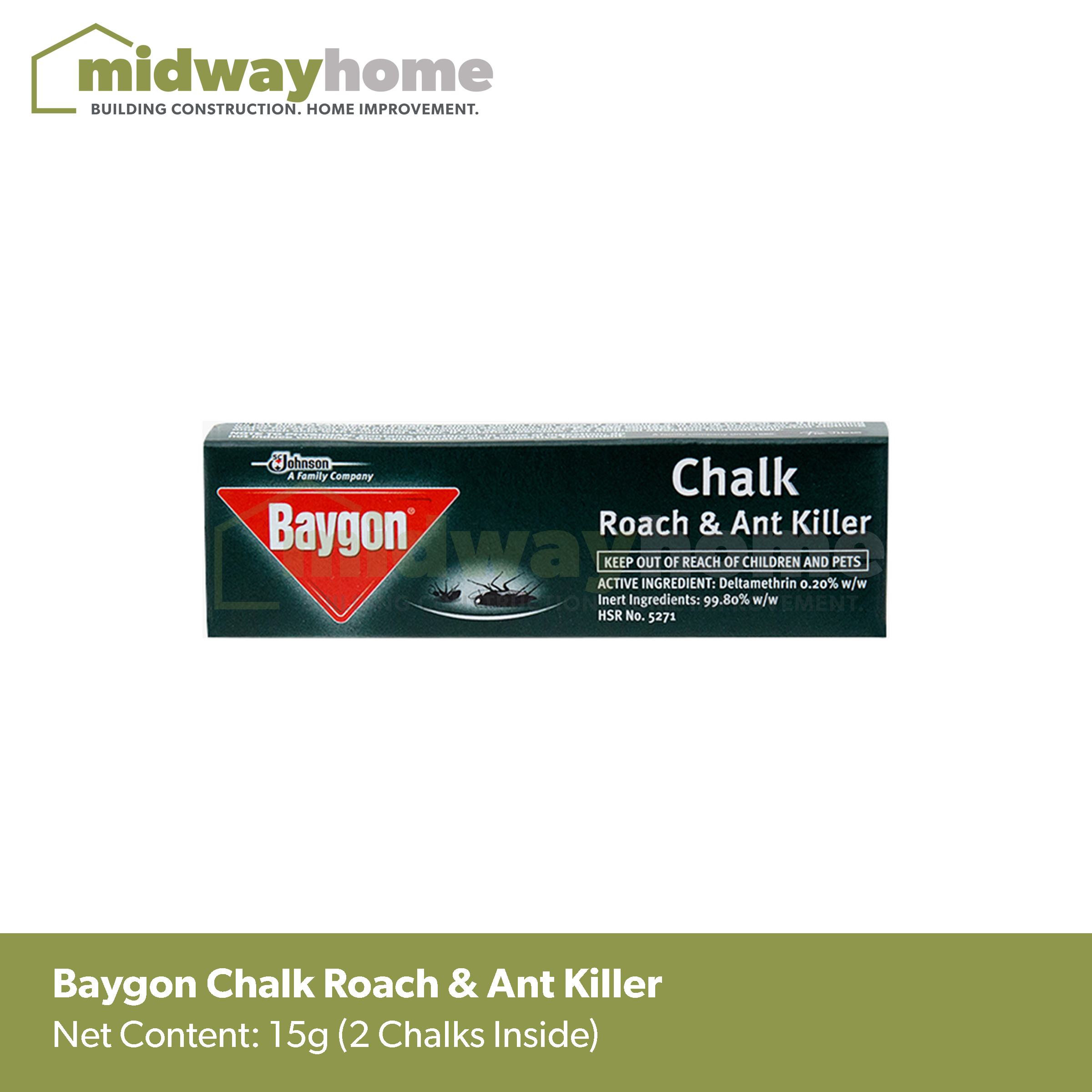 Baygon Chalk Roach & Ant Killer 15g (1 Box) Lazada PH
