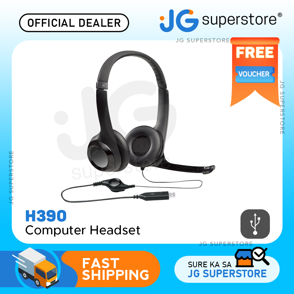 Logitech H390 USB Computer Headset with NoiseCancelling Mic Enhanced