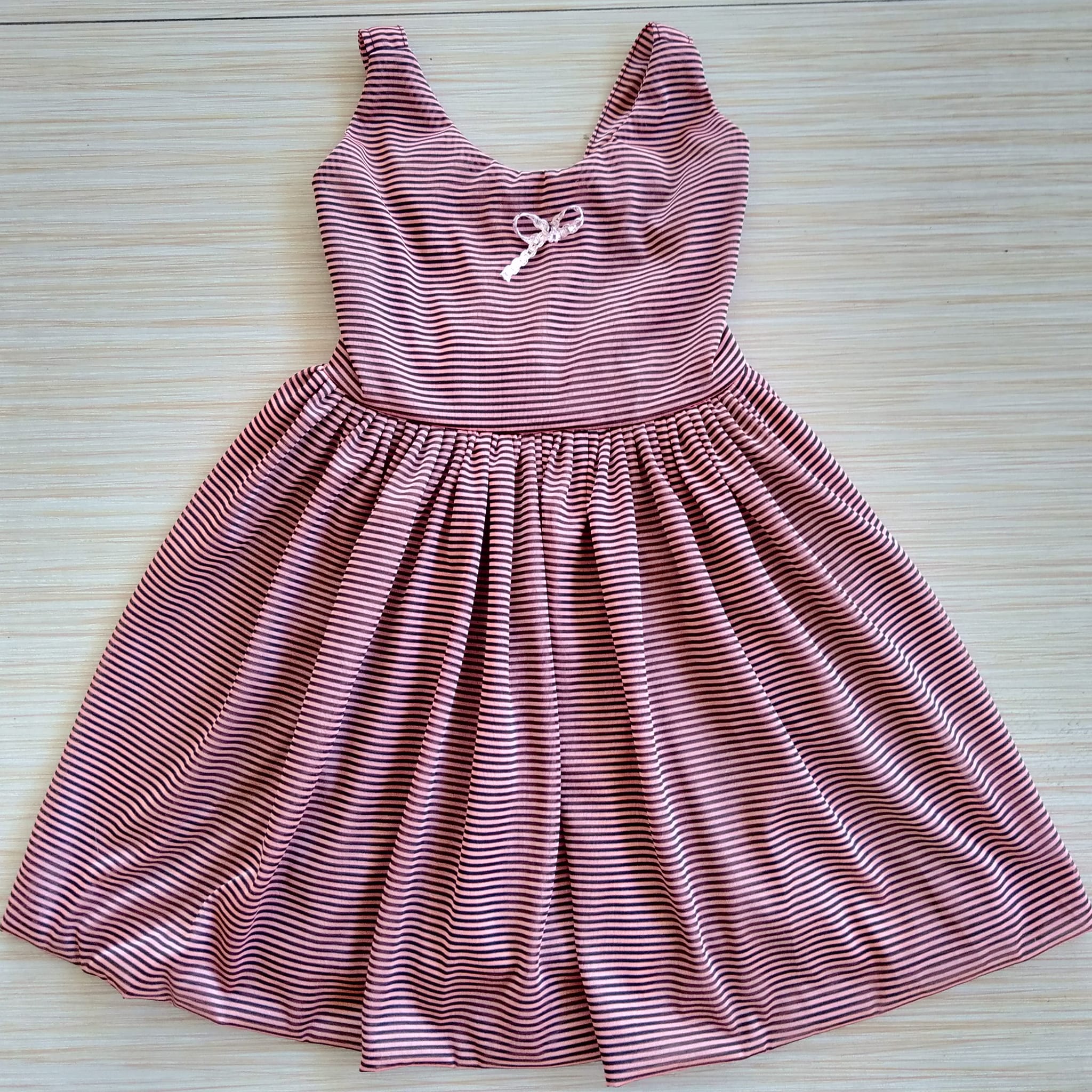 Nyj Best seller OOTD dress with turban for baby girls Stripe Cute baby