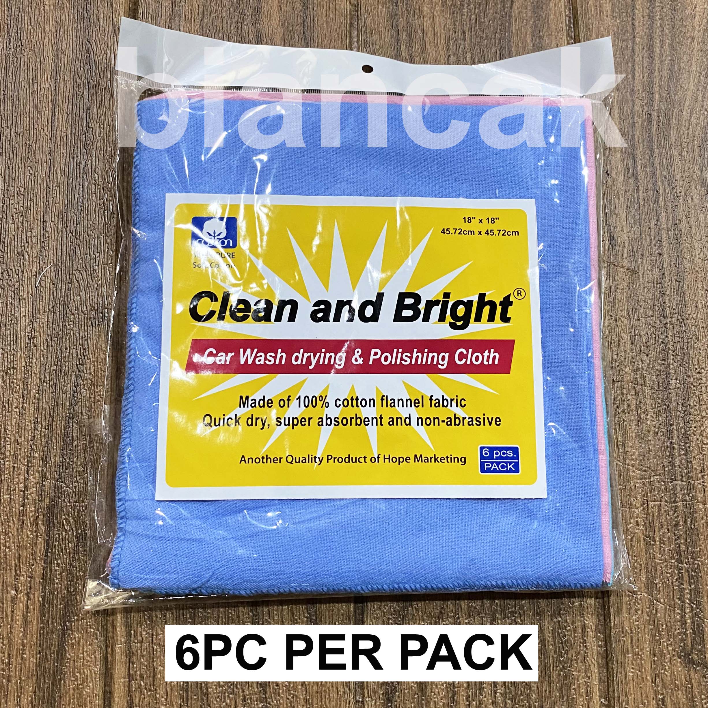 Cotton Flannel Cleaning and Polishing Cloths Pack of 18