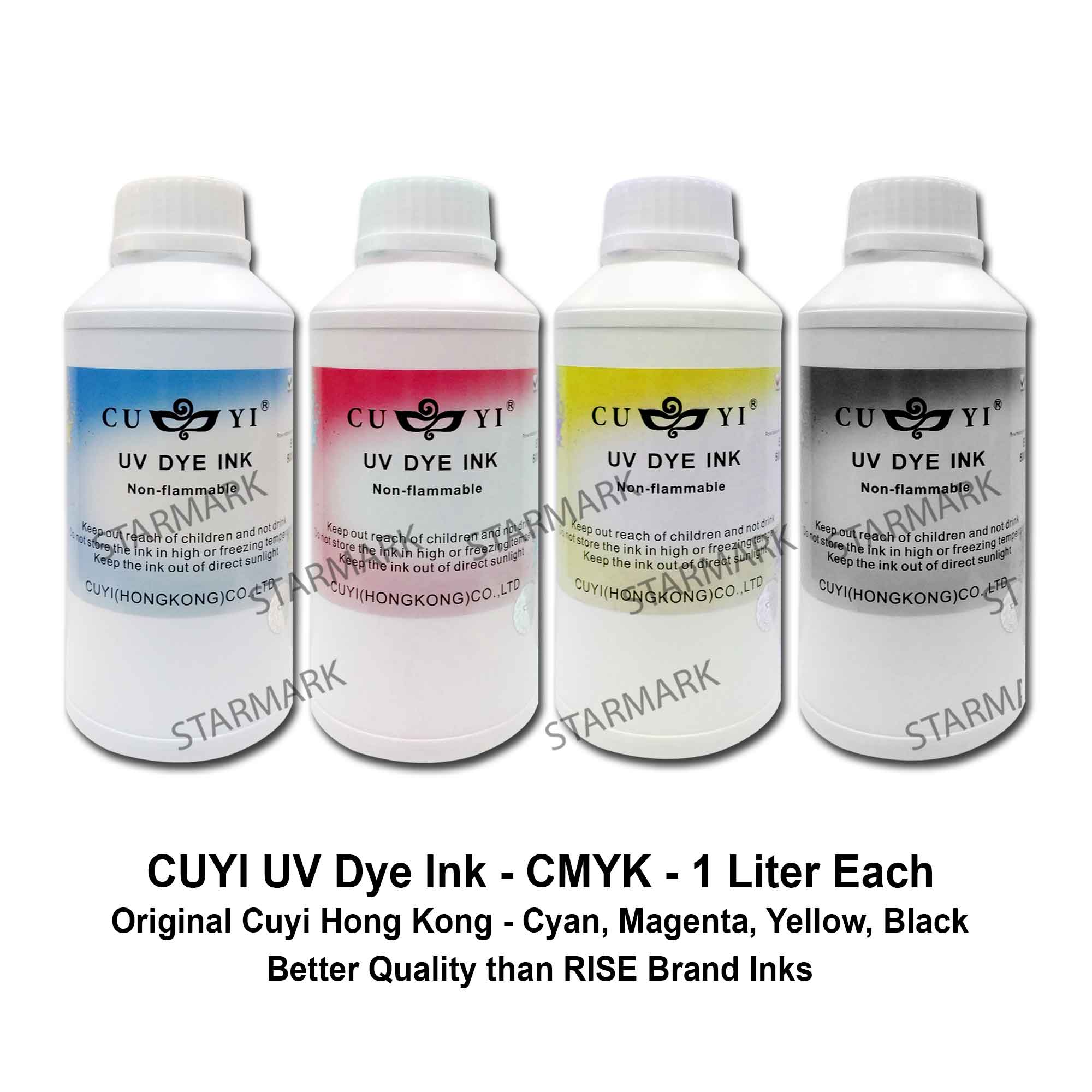 4 Liters Cuyi Uv Dye Ink Hong Kong Inks Cmyk 1 Liter 1000ml Each Color Universal Inks For 5811