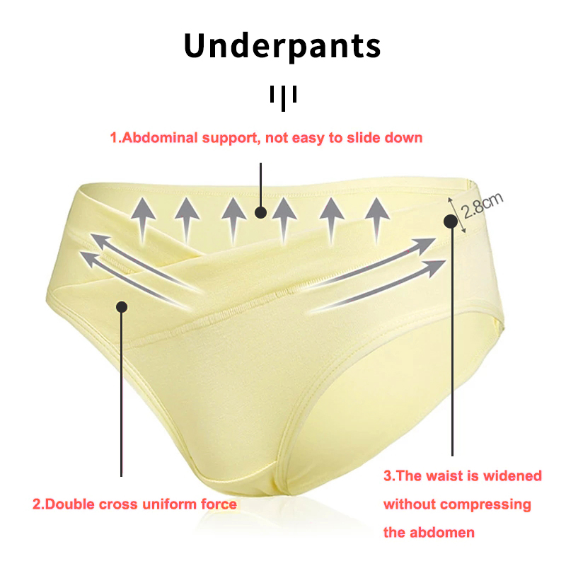 Cotton Maternity Pregnant Underwear Low Waist V-shaped Mother Panties  Breathable