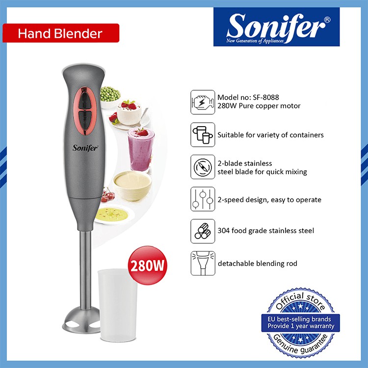 【factory outlet】 Sonifer hand blender baby food processor electric hand mixer immersion blender