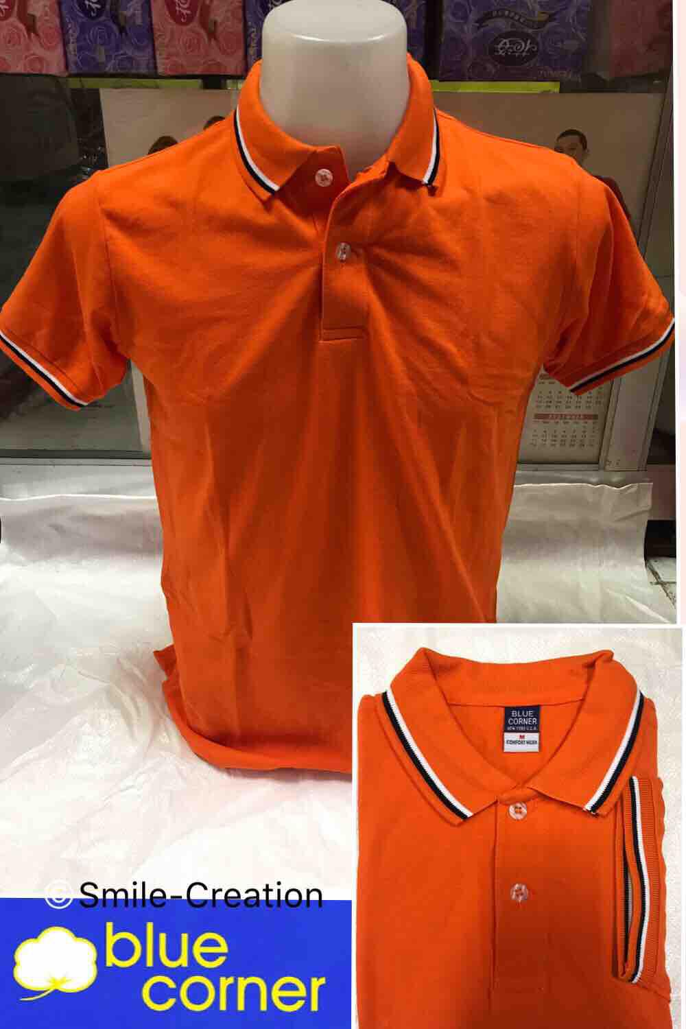 Blue corner Men's Polo shirt #3(Orange 