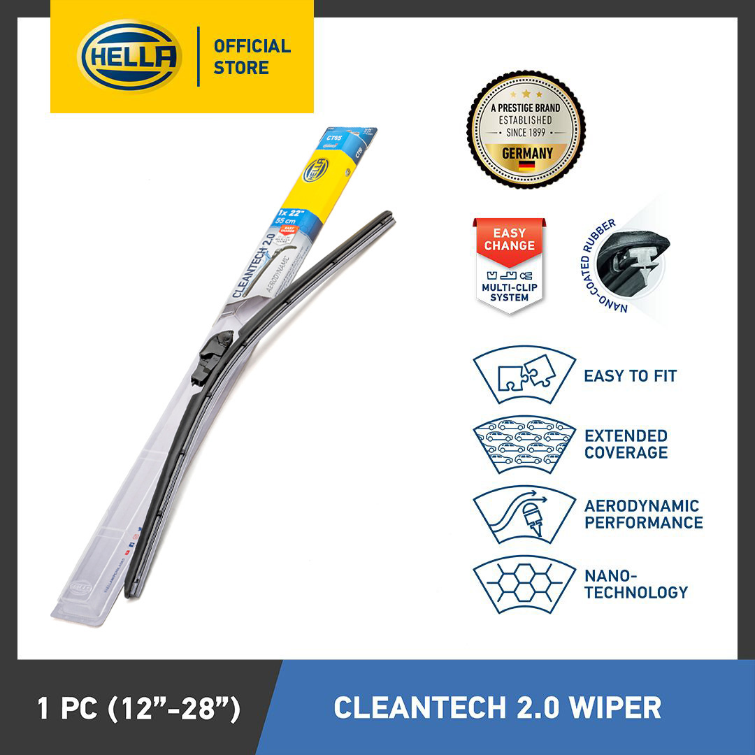 Hella Cleantech 2.0 Wiper Blade (1 Pc) - 14”-26” Wiper Black | Lazada PH