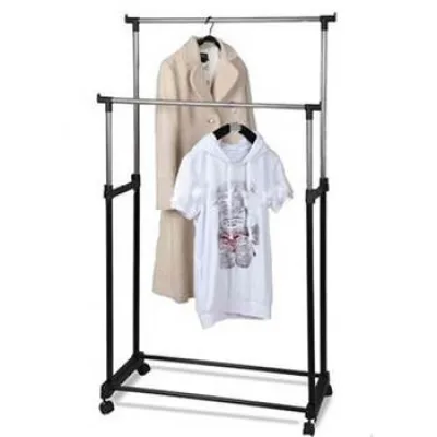IN. Double Pole Indoor Clothes pure stainless Steel Hanger/Rack